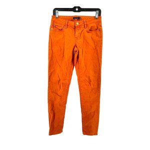 Mossimo Dutti Women's Orange Low Rise Skinny Denim Jeans Size 26x29
